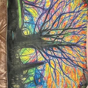 New ! Vibrant Abstract Tree of Life , very Van Gohish  can be used in many ways